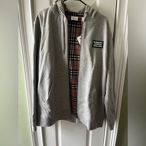 BURBERRY ZIP UP HOODIE